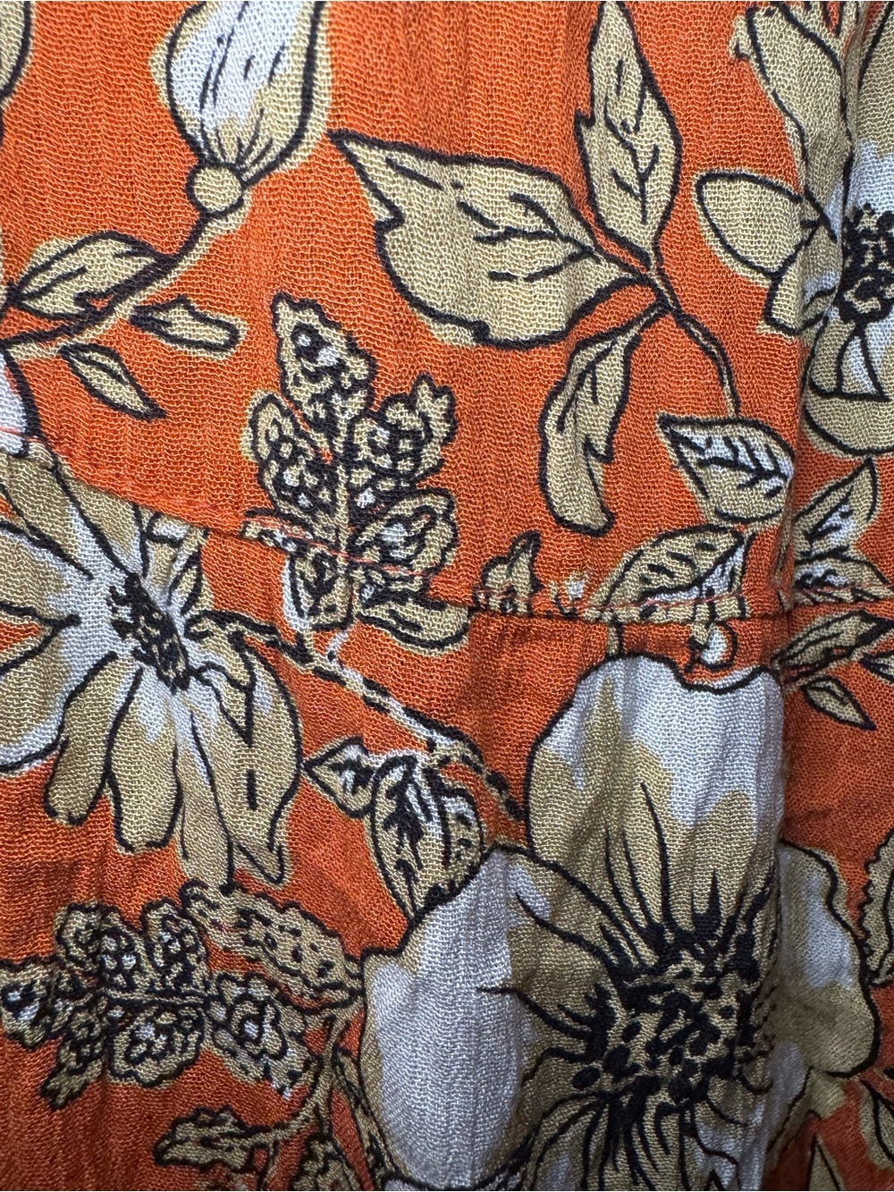 Kori Orange Floral Maxi Slip Dress with Adjustable Spaghetti Straps - Picture 5 of 10